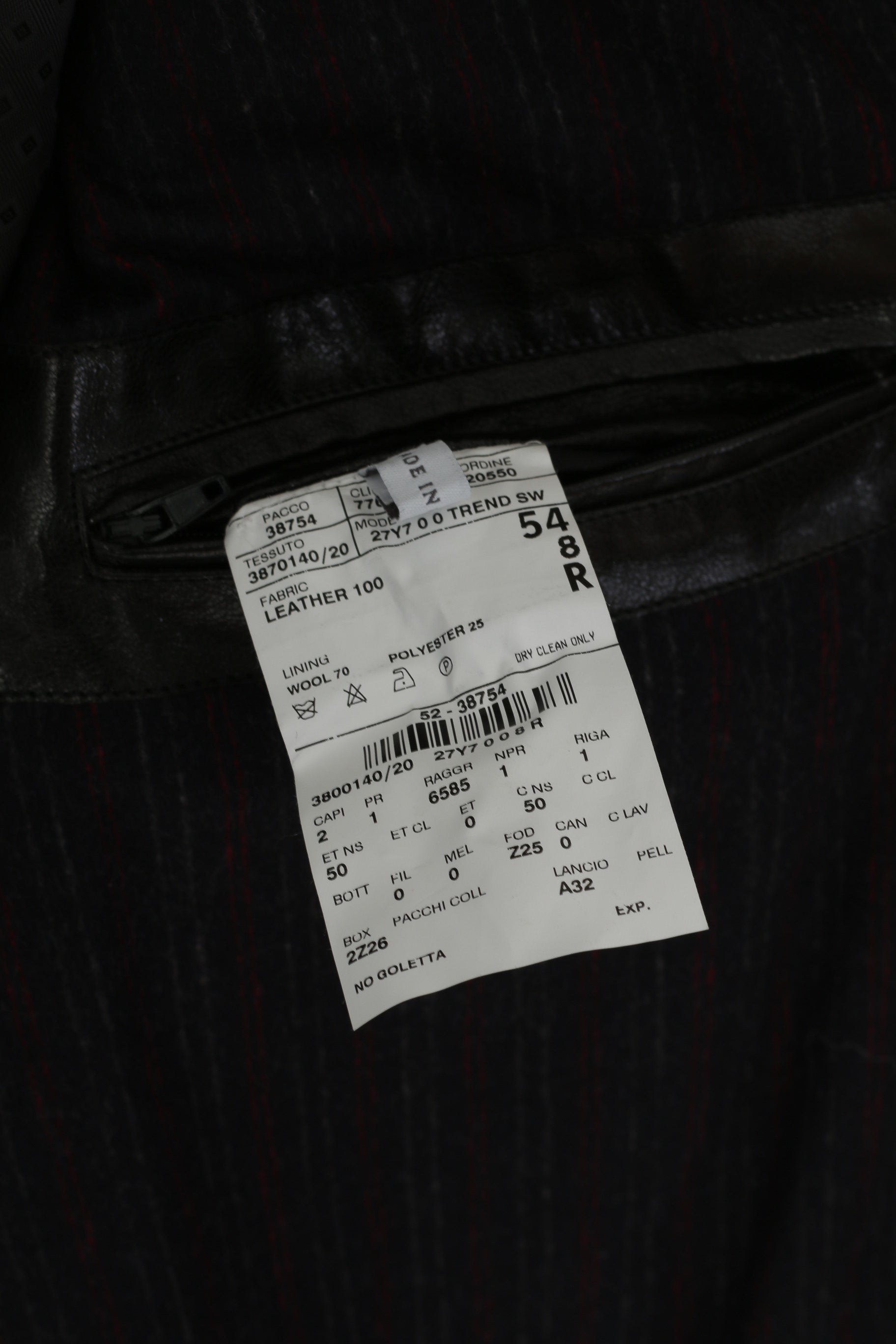 Manteau croisé en cuir pour homme Corneliani - Taille 54 XL, fabriqué en Italie