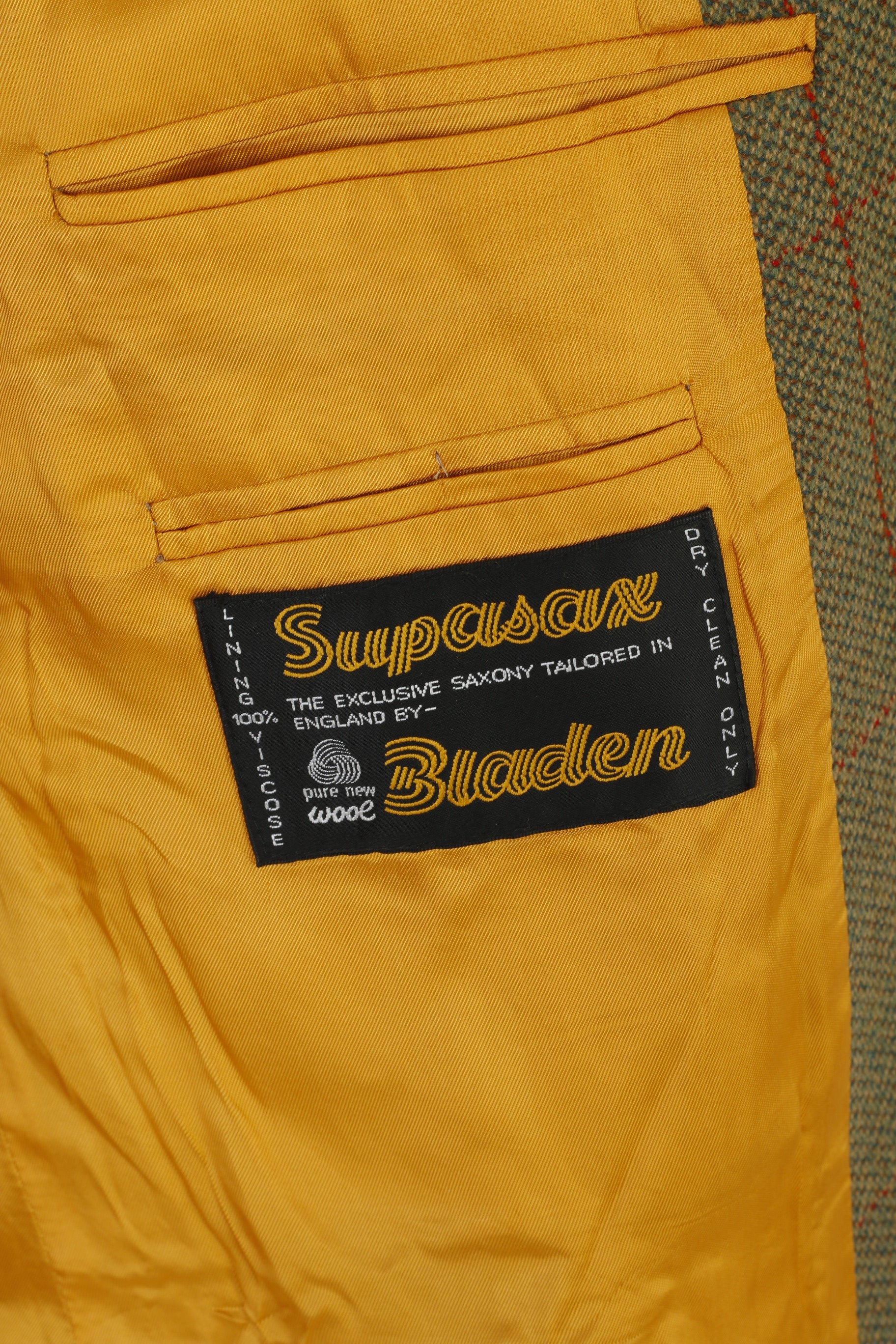 Supasax Buckingham Men 48 Blazer Green Bladen Wool Castle Douglas Vintage Jacket