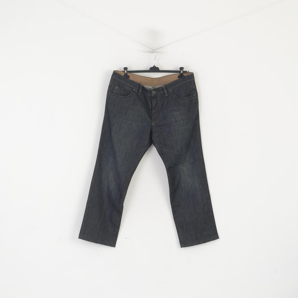 BRAX Hommes 40 56 Pantalon Marine Cadiz Coton Jambe Droite Pantalon En Denim Classique