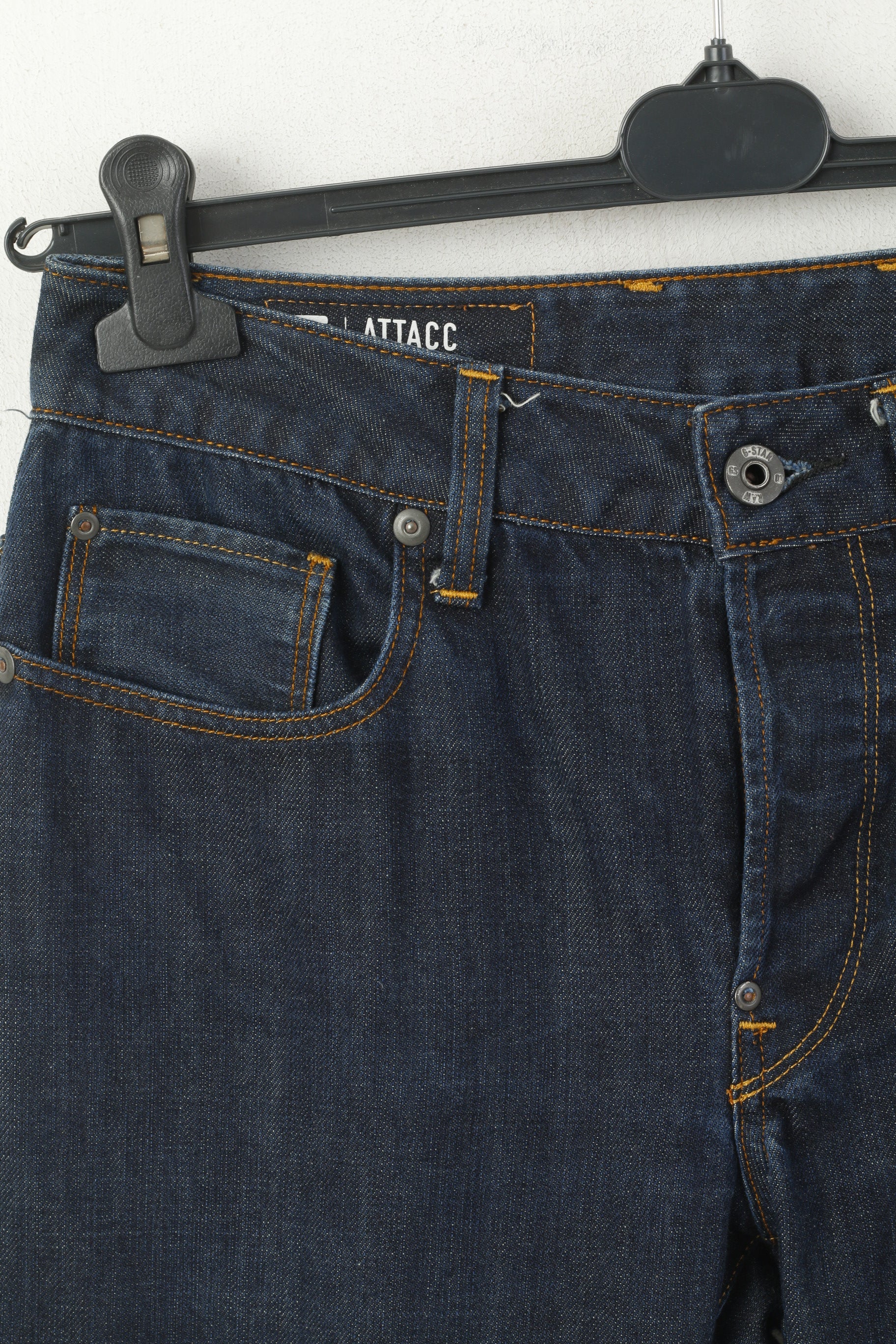 G-Star Raw Women 30 Jeans Trousers Navy Cotton Straight Classic Pants