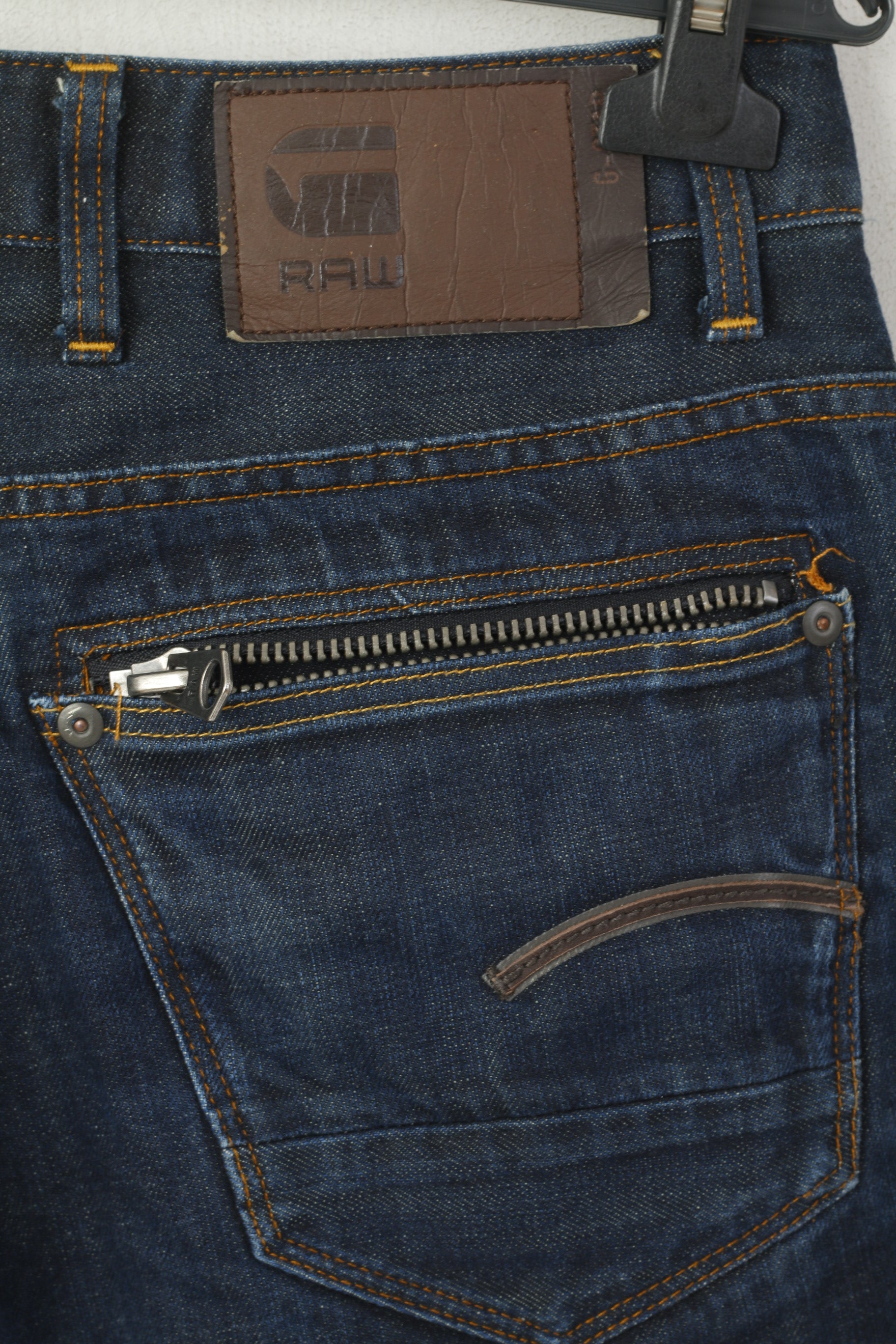 G-Star Raw Women 30 Jeans Trousers Navy Cotton Straight Classic Pants