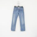 Tommy Hilfiger Femme 30 Jeans Pantalon Bleu Cotton Dash Pantalon Porté Non Fabriqué
