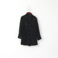 Cappotto da uomo selezionato XXL (L) Giacca Rjo-jra con collo alto monopetto in nylon di lana nera