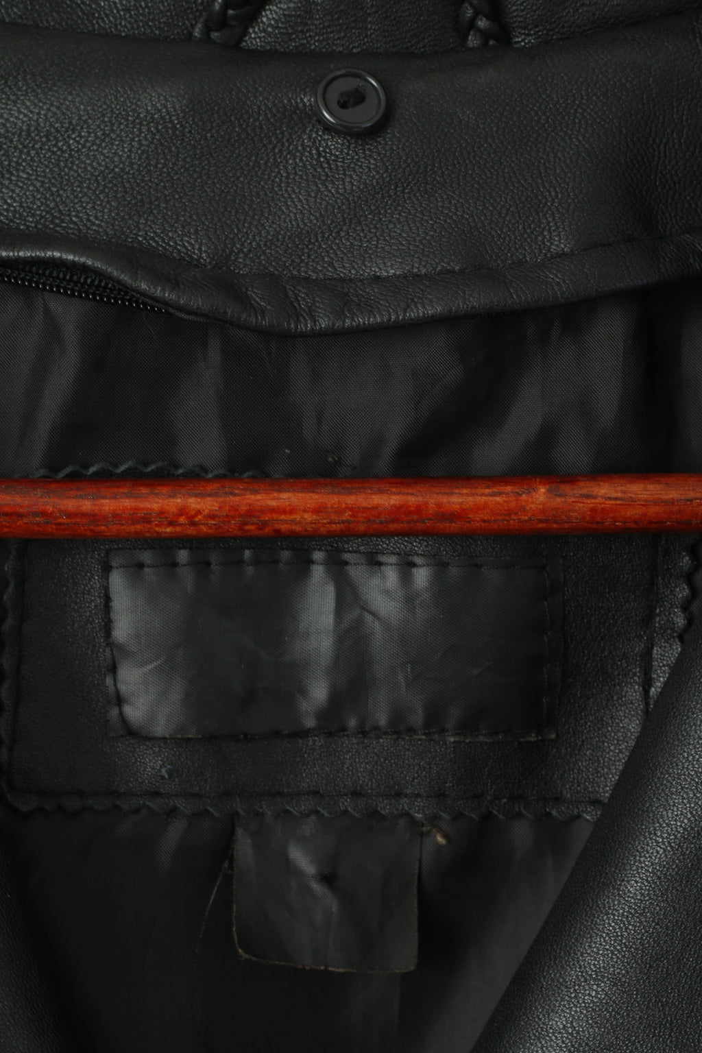 Giacca vintage da donna L Cappotto classico monopetto in pelle morbida in pelle nera