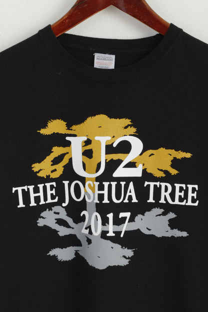 Fruit Of The Loom Men L T- Shirt Black U2 The Joshua Tree 2017 Cotton Rock Top