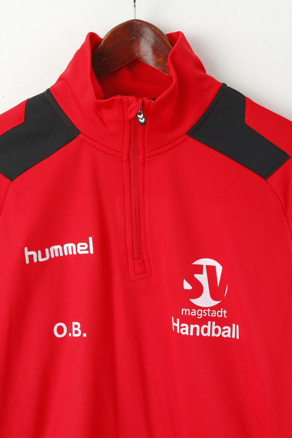 Hummel Hommes M Chemise À Manches Longues Rouge Handball SV Magstadt Activewear Sport Top