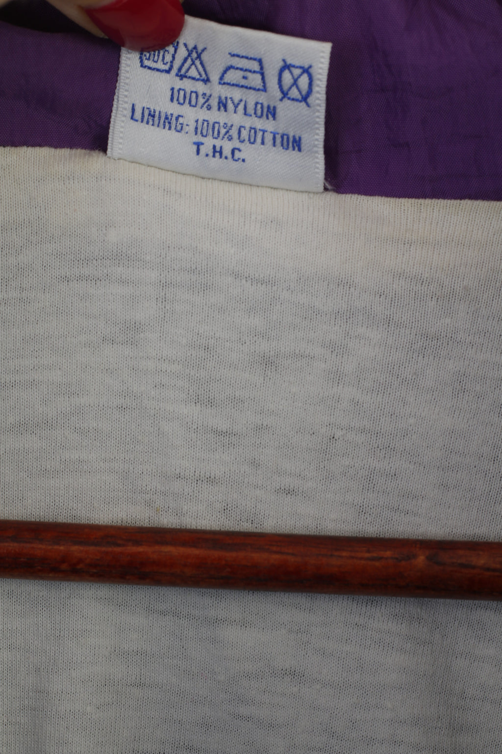 Rucanor Giacca da uomo 42/44 M/L Viola Vintage Nylon Oldschool Zip Up Top