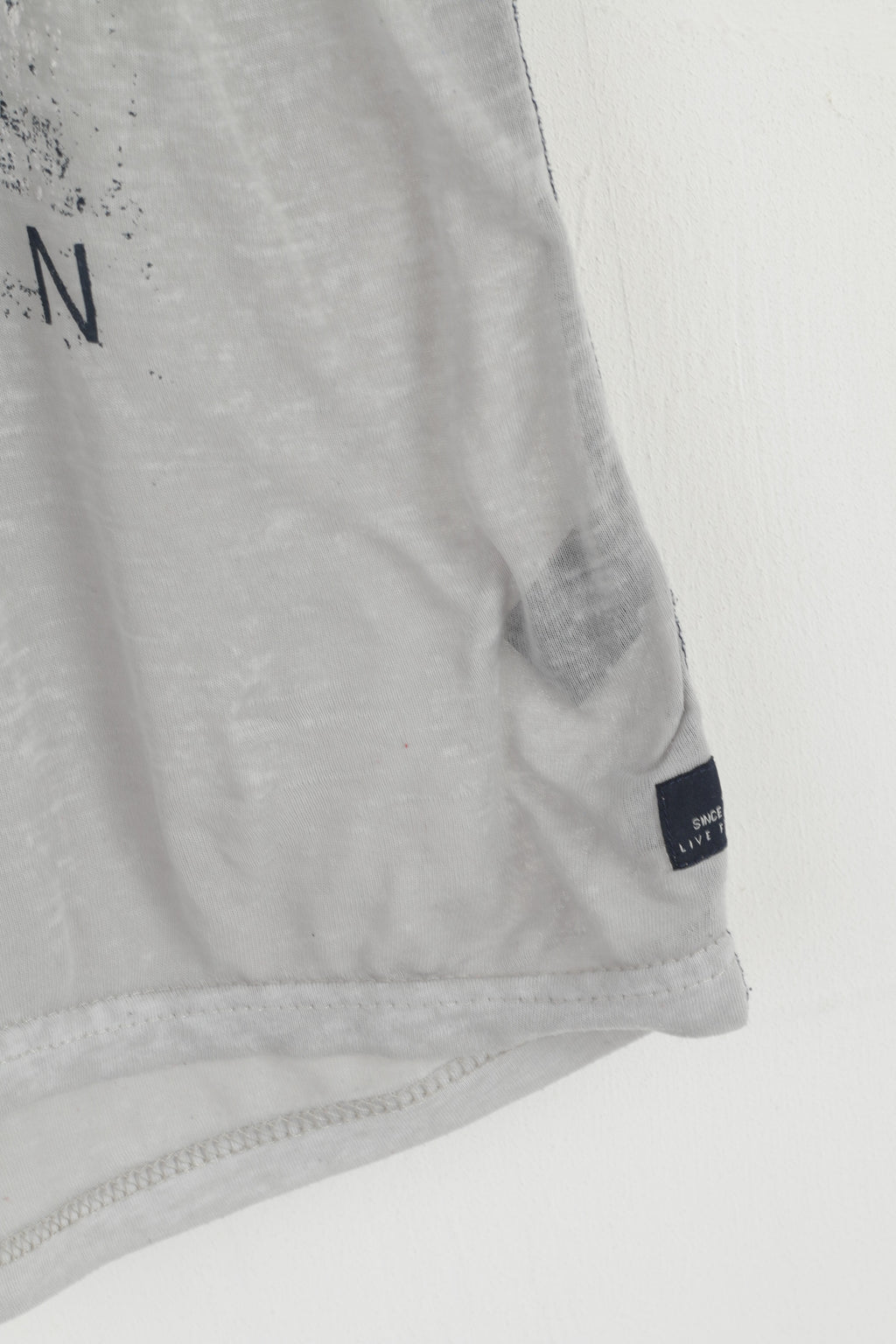 Buffalo David Bitton hommes chemise gris coton Stretch col en V mince matière ajustement haut