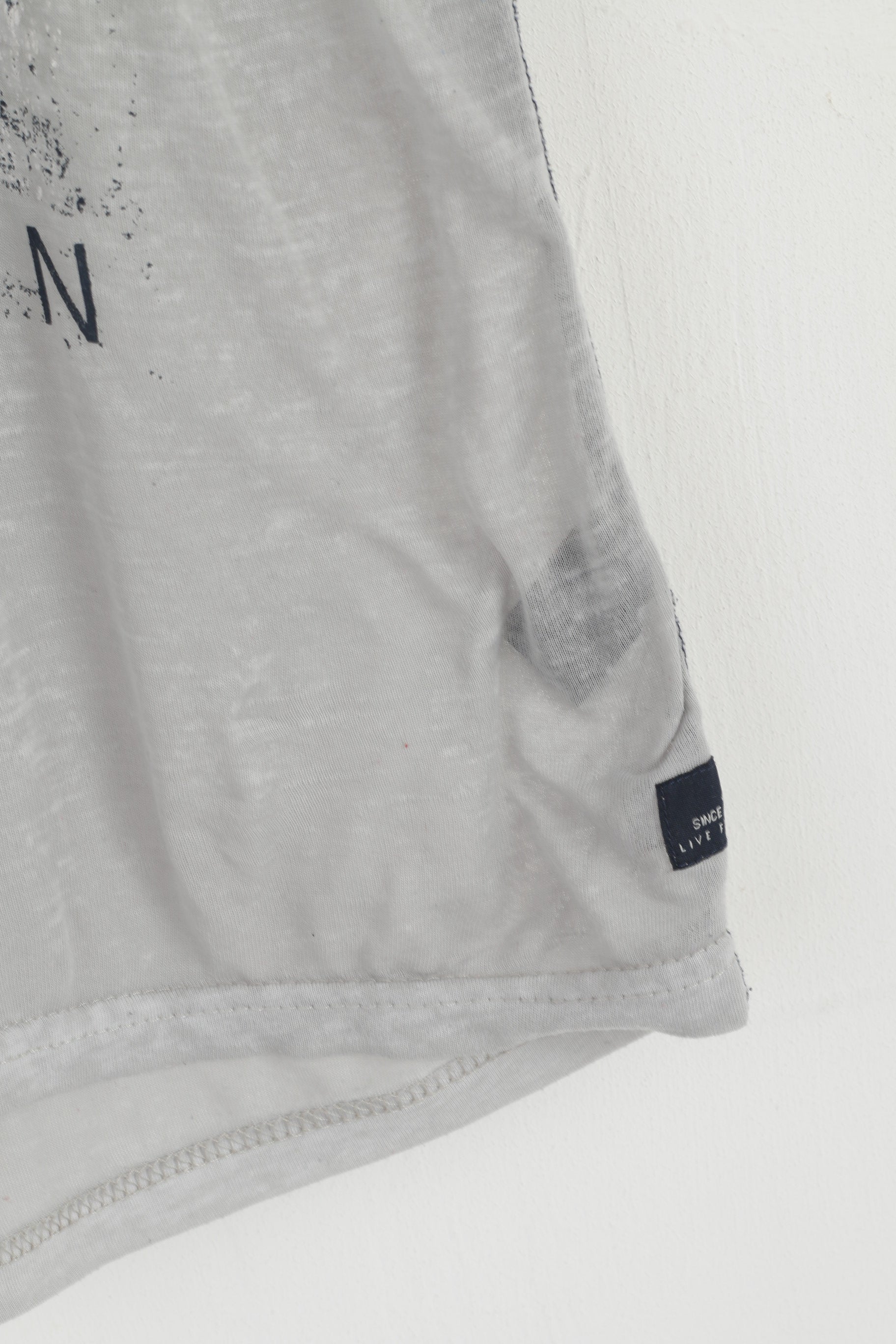 Buffalo David Bitton hommes chemise gris coton Stretch col en V mince matière ajustement haut