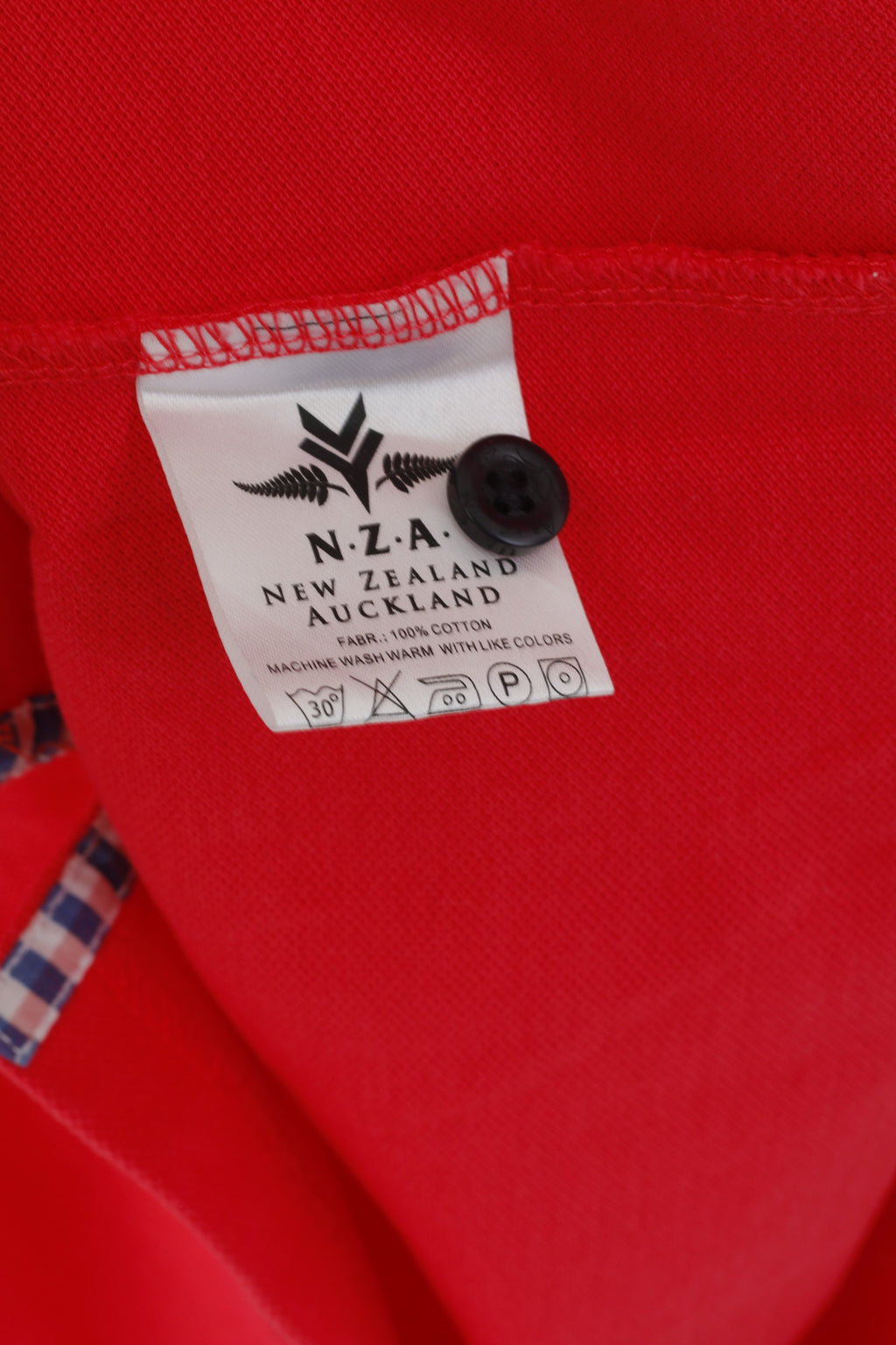 Nouvelle-Zélande Auckland Polo Homme Rouge Coton Heritage Haut À Manches Courtes