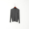 DKNY Jeans Men S Jumper Grey Striped Stretch Cotton Slim Fit Zip Neck Sweater