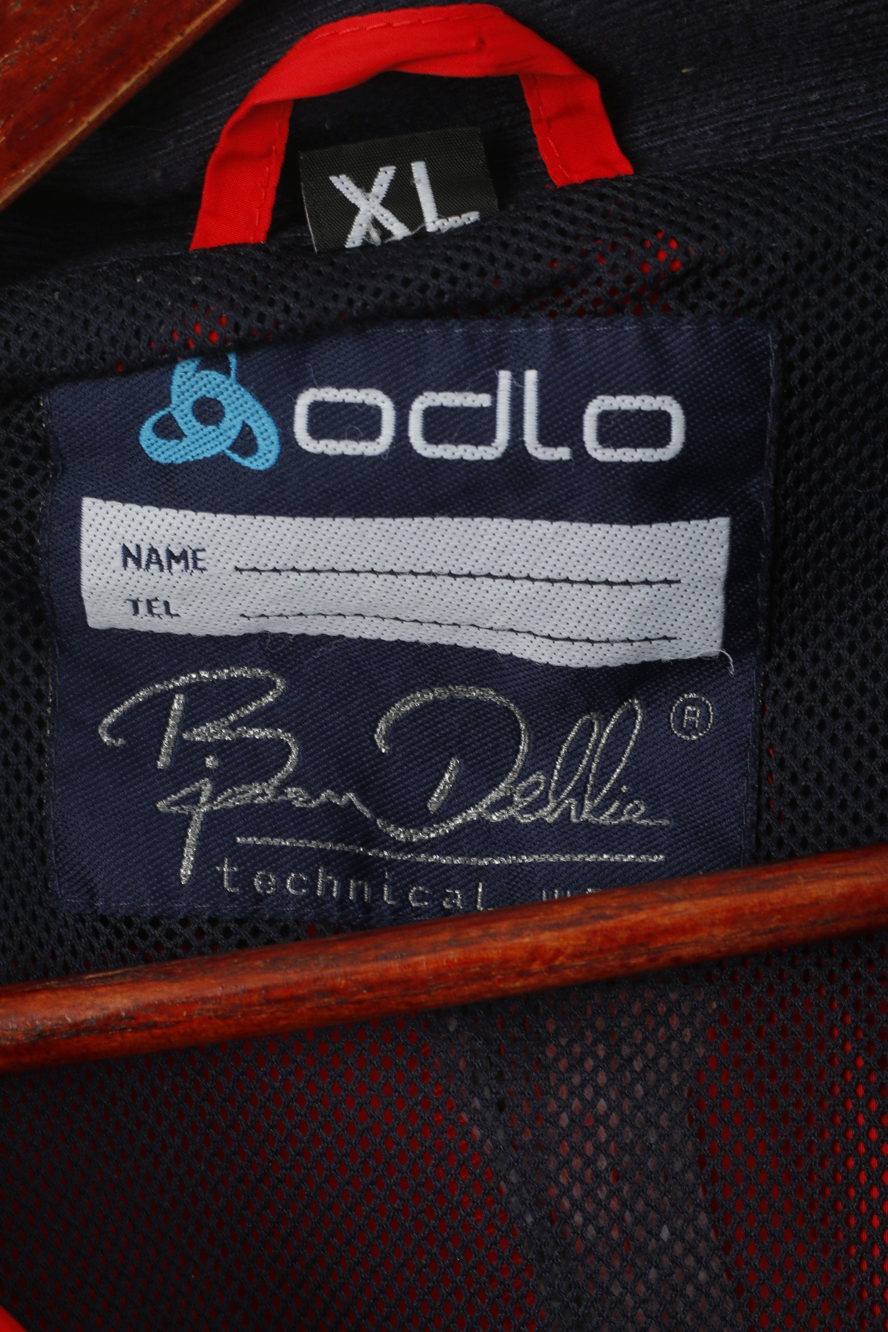 Odlo Bjorn Daehlie Men XL Jacket Red Activewear Full Zip Technical Wear Sport Top