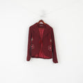 Bohemia Blazer Femme Marron Brodé Boho Attaché Veste Rétro