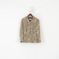 Ina Lima Femmes 44 L Blazer Gold Panther Print Brillant Boutons Dorés Vintage Allemagne Veste