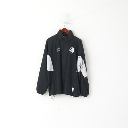 Warrior Men XL Jacket Black Randers Football Club Denmark Hidden Hood Top