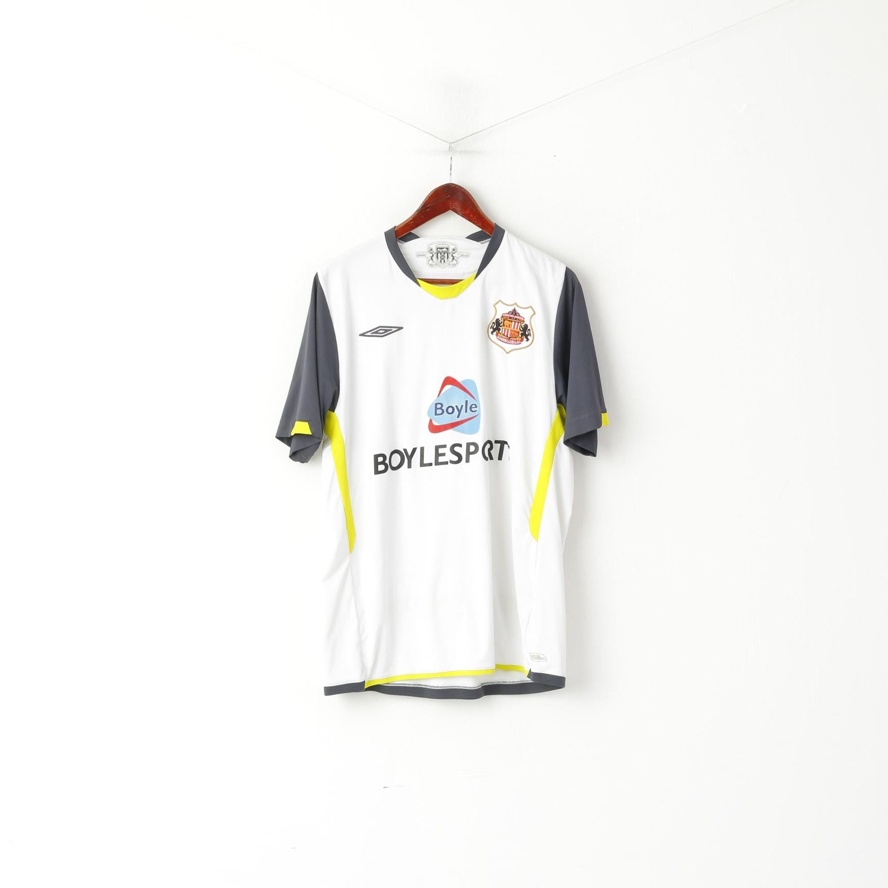 Maglia Umbro Uomo XL Bianca Sunderland Football Club 2009/2010 Maglia Sportiva