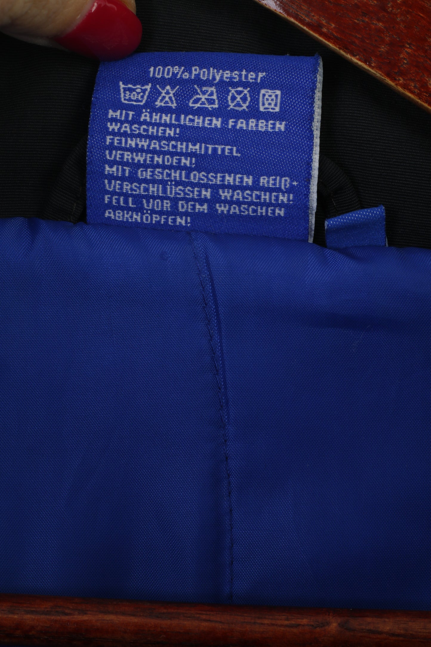 FC Schalke 04 Veste XXL (L) pour femme - Bleu marine - Fermeture éclair complète - Rembourrée - Ceinture - Haut long décontracté