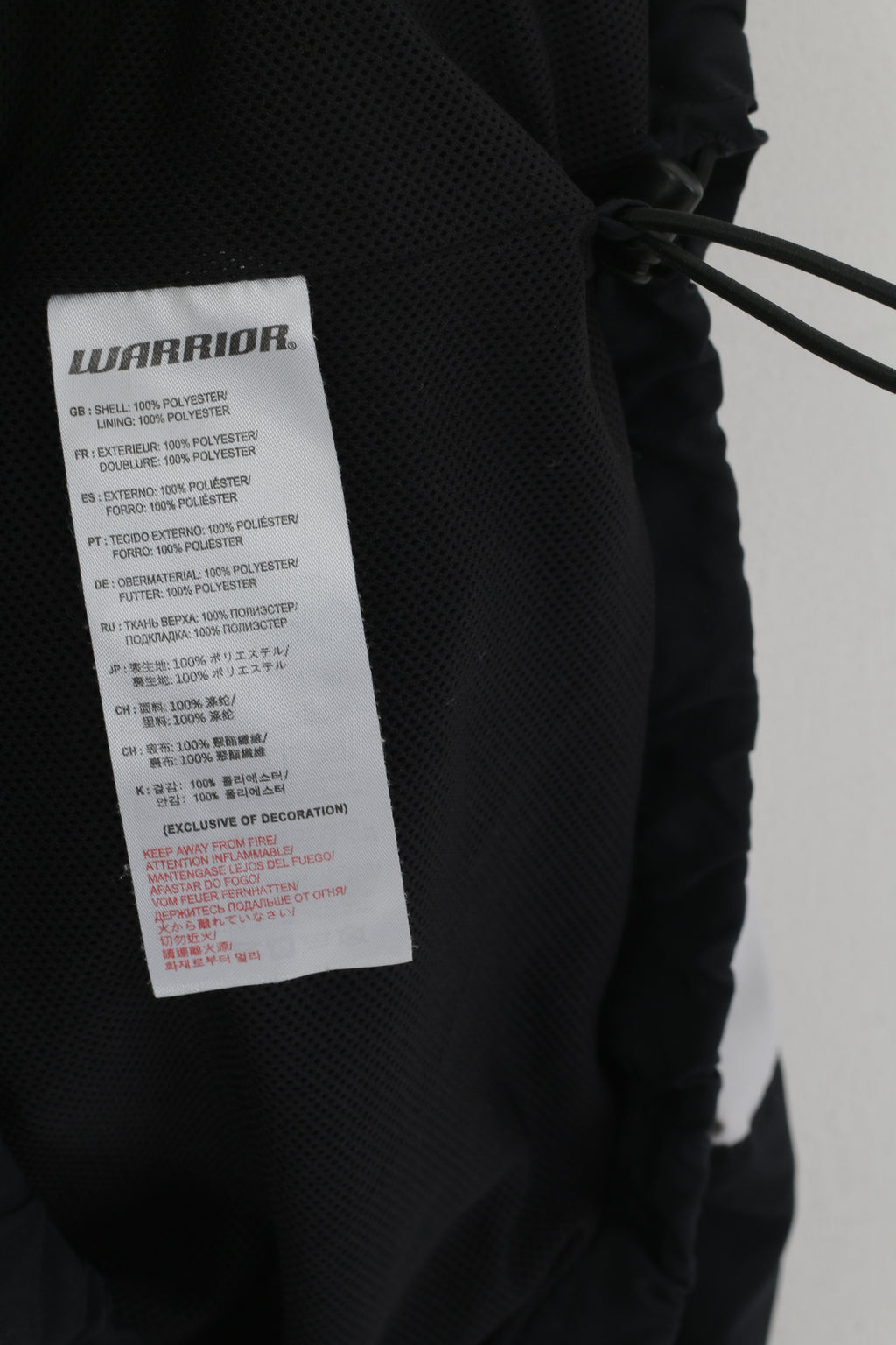 Giacca Warrior Uomo XL Nera Randers Football Club Danimarca Top con cappuccio nascosto