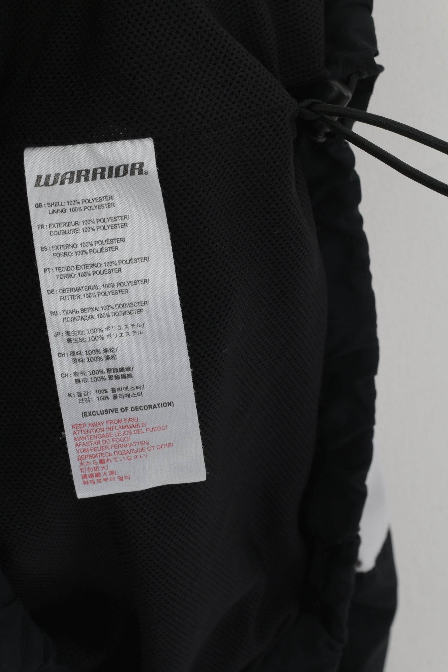 Giacca Warrior Uomo XL Nera Randers Football Club Danimarca Top con cappuccio nascosto