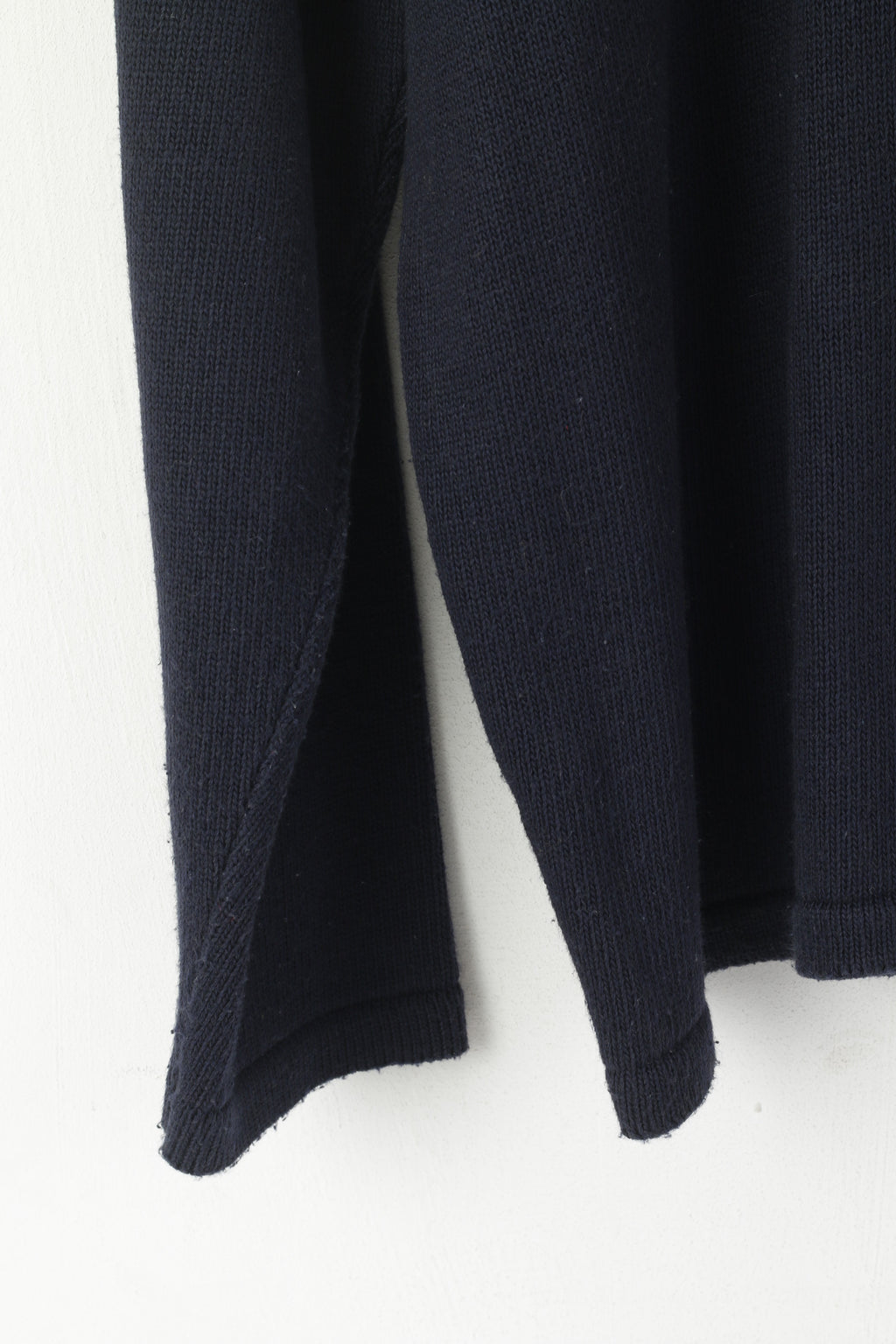 Lambretta Men XL Jumper Navy Cotton Blend Crew Neck Big Logo Sweater