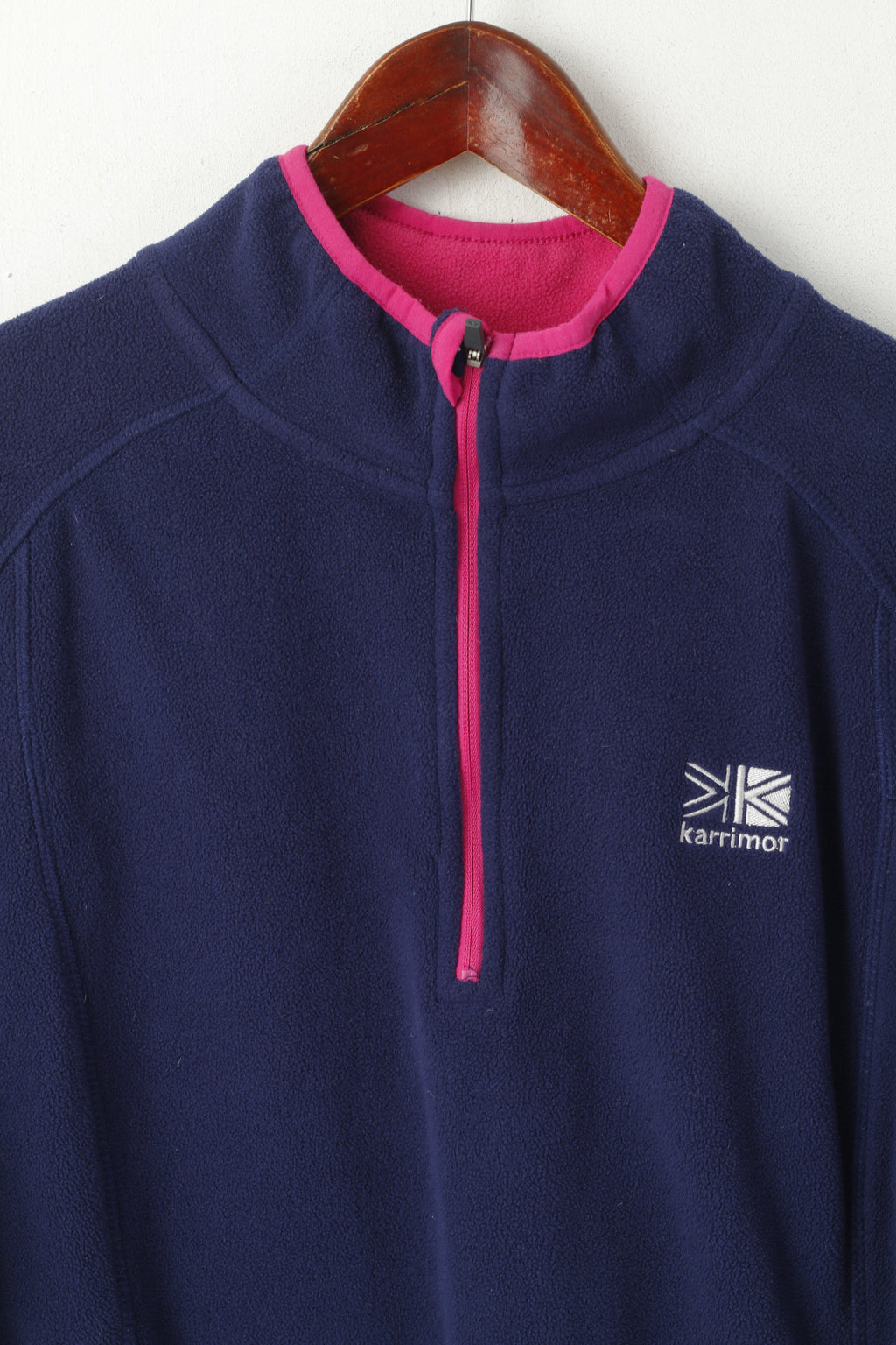 Karrimor Women 16 XL Fleece Top Navy Zip Neck Sportswear Mountain Sweatshirt Top