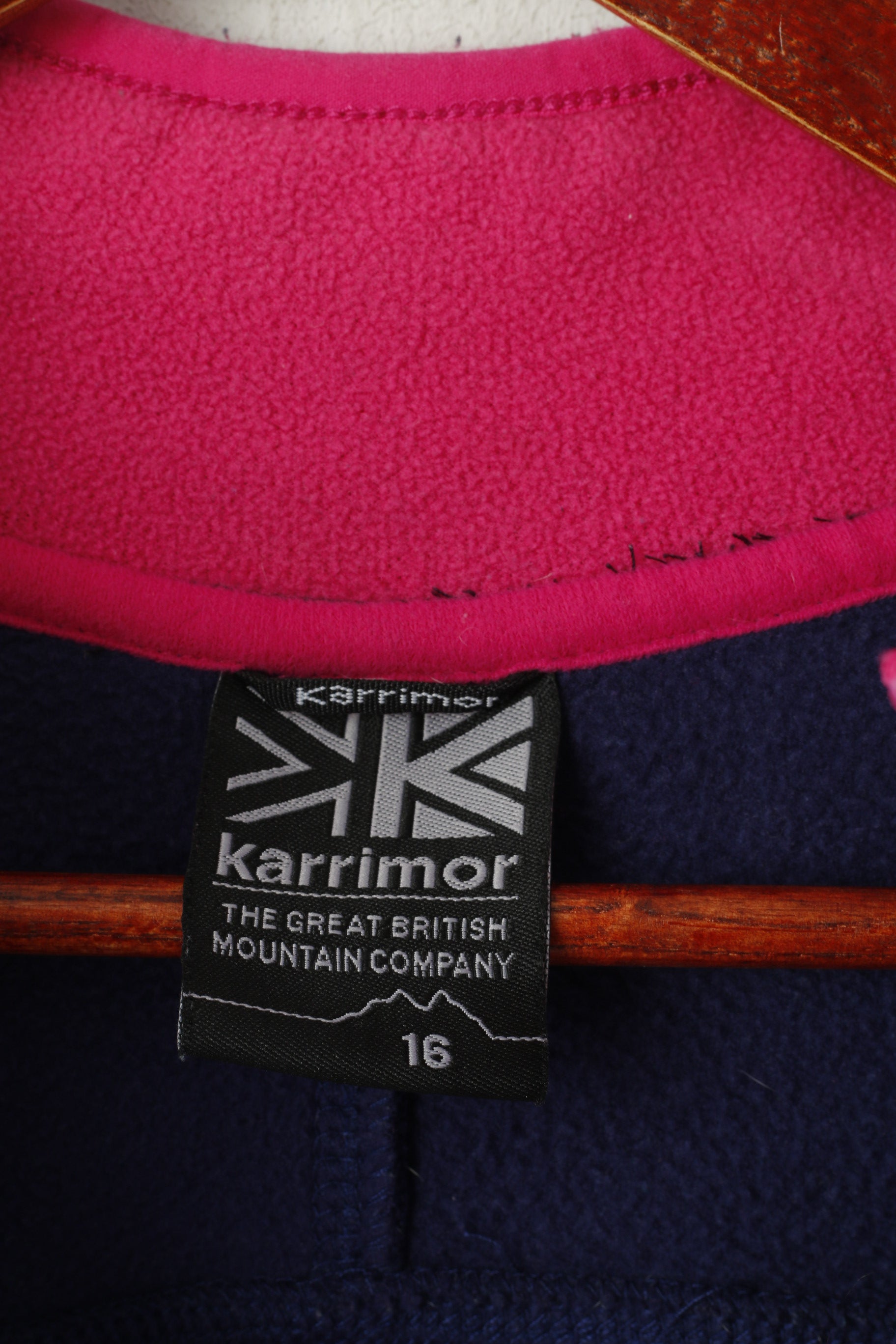 Karrimor Women 16 XL Fleece Top Navy Zip Neck Sportswear Mountain Sweatshirt Top