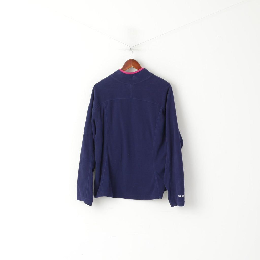 Karrimor Women 16 XL Fleece Top Navy Zip Neck Sportswear Mountain Sweatshirt Top