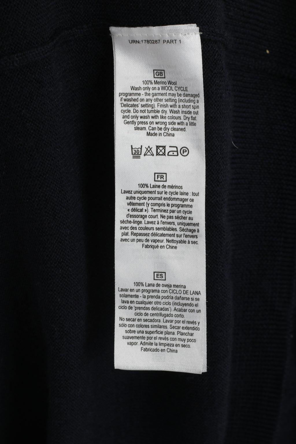 TM Lewin Men XXL Jumper Navy 100% Merino Wool V Neck Soft Plain Sweater