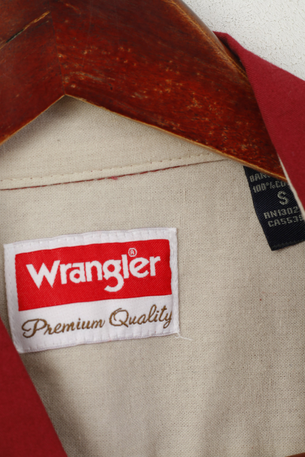 Wrangler Men S Casual Shirt Maroon Vintage Cotton Western Short Sleeve Top