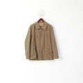 Schild Men L Jacket Shiny Taupe Harrington Lightweight Full Zip Retro Top