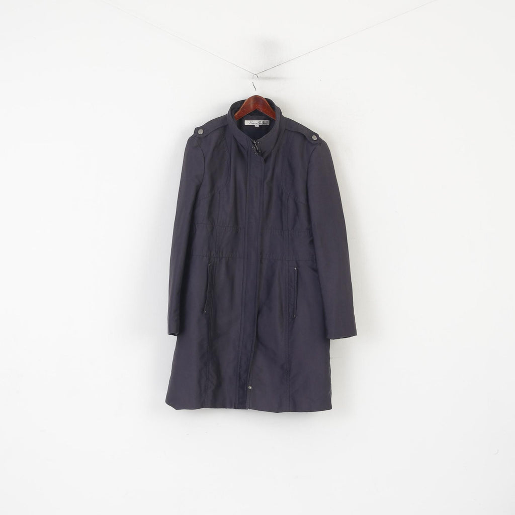 Kenneth Cole Manteau XL pour femme en coton brillant avec fermeture éclair complète et haut léger décontracté