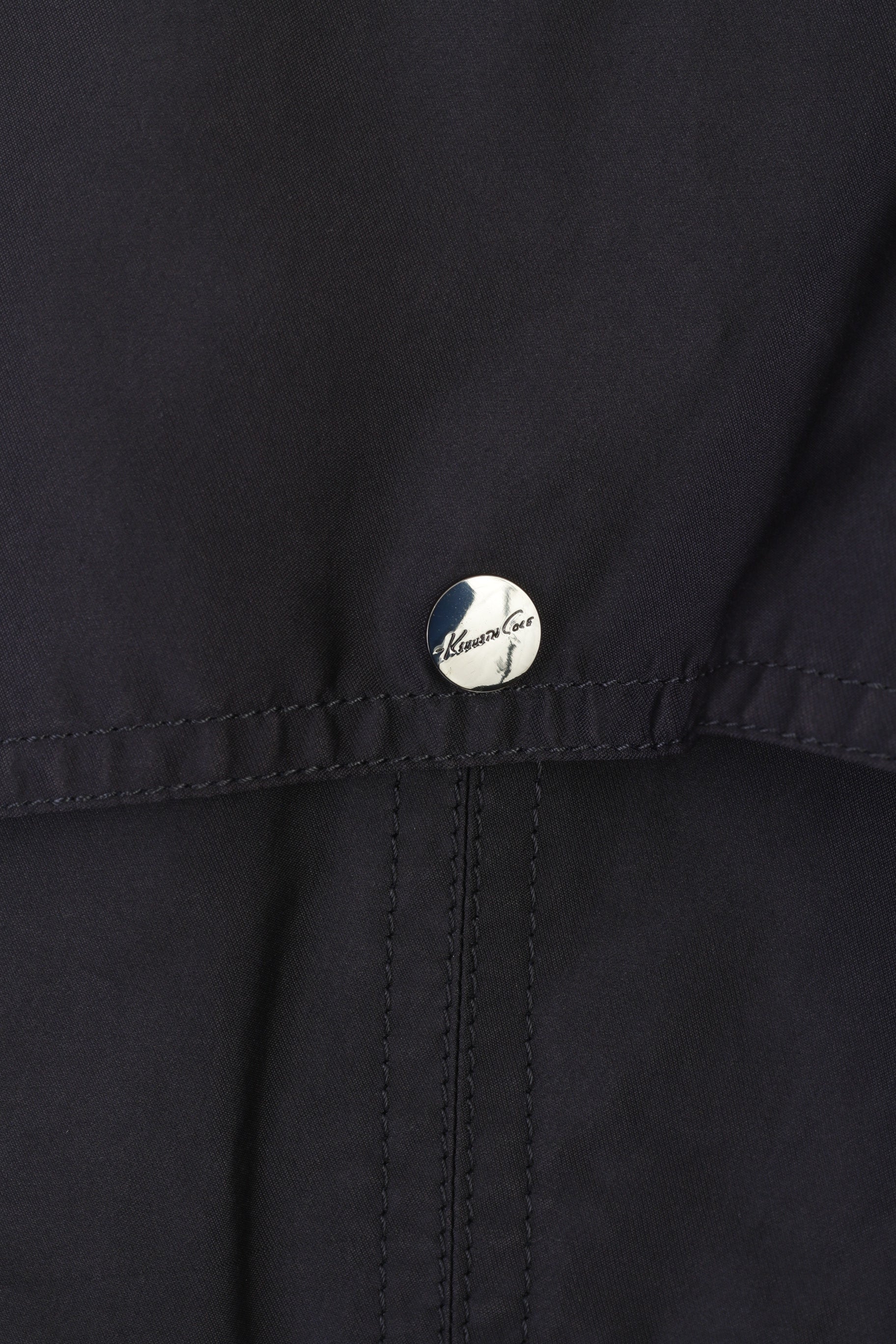 Kenneth Cole Manteau XL pour femme en coton brillant avec fermeture éclair complète et haut léger décontracté