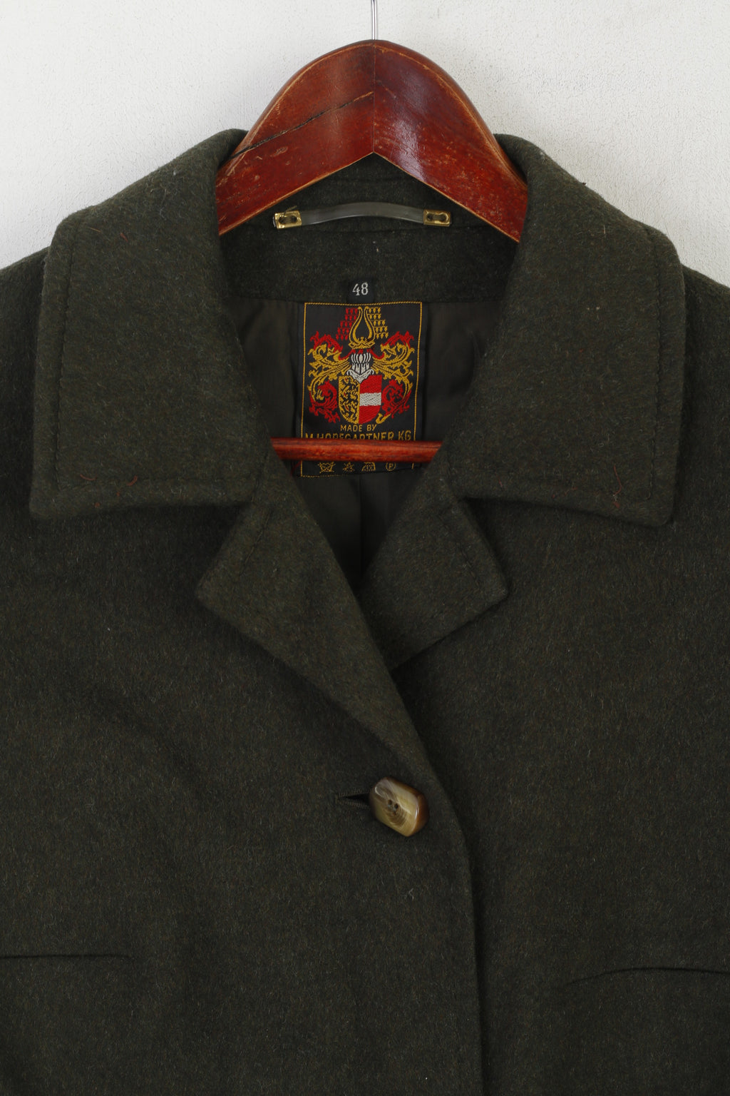 M. Hopfgartner Women 48 L Coat Green Wool Vintage Karnten Austria Tyrol Top