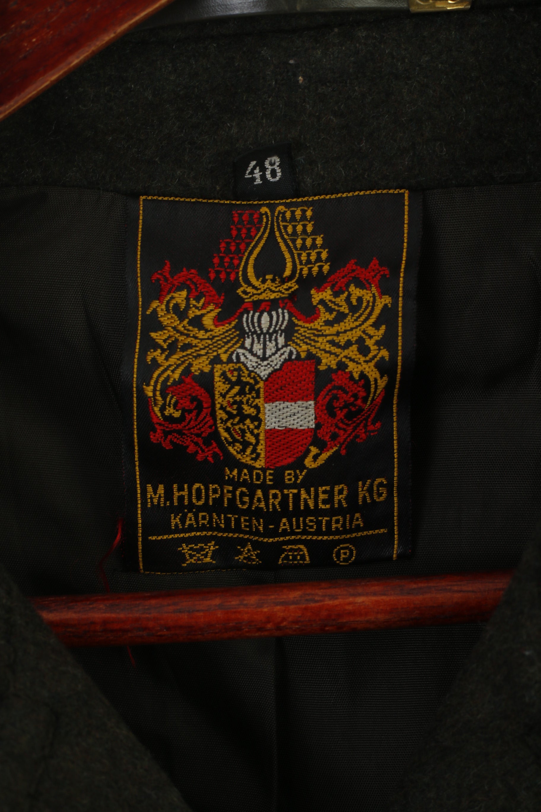 M. Hopfgartner Women 48 L Coat Green Wool Vintage Karnten Austria Tyrol Top