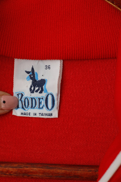 Felpa da donna Rodeo 36 S Felpa rossa con cerniera intera e retro elasticizzato