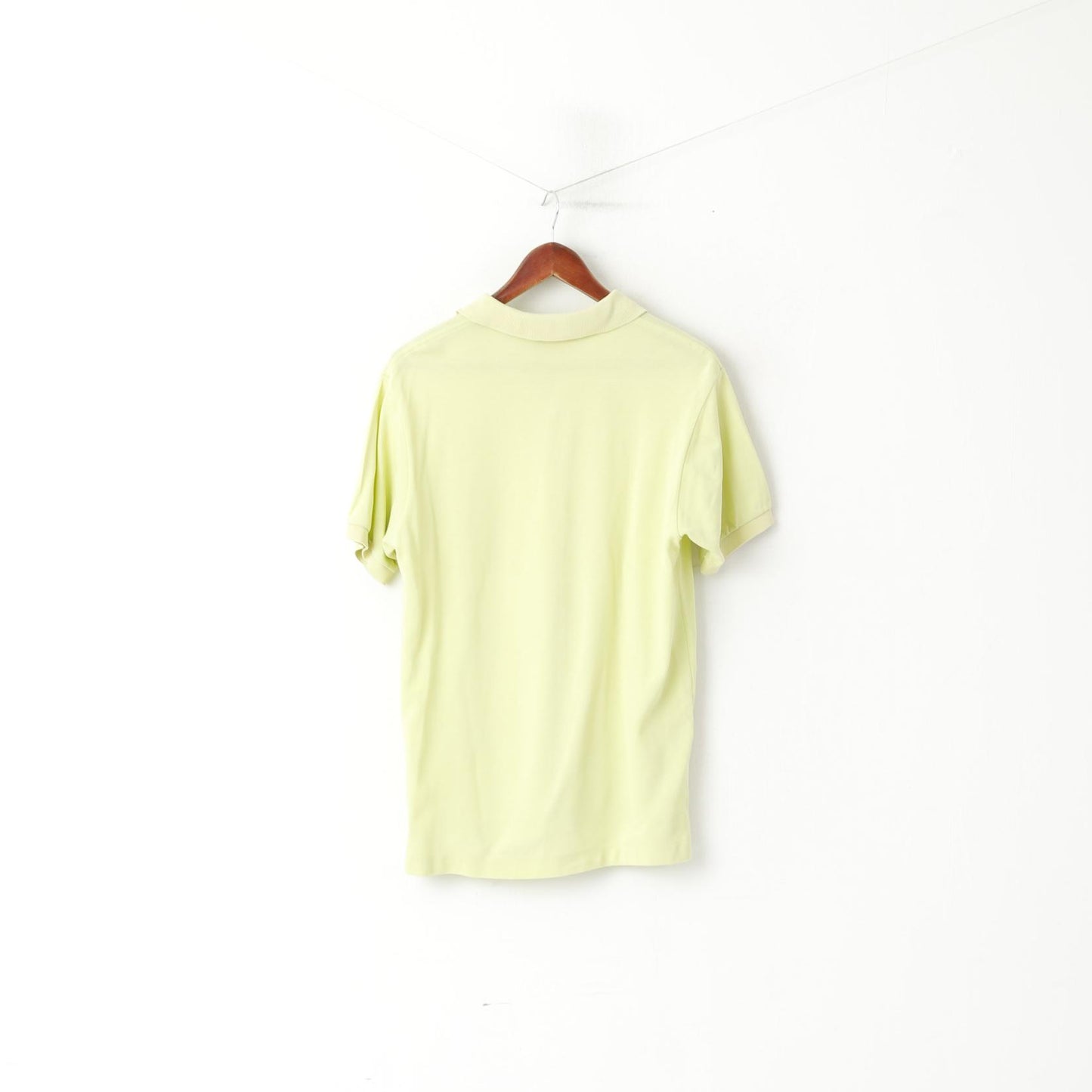 Lacoste Men 4 M Polo Shirt Lime Cotton Plain Short Sleeve Casual Top