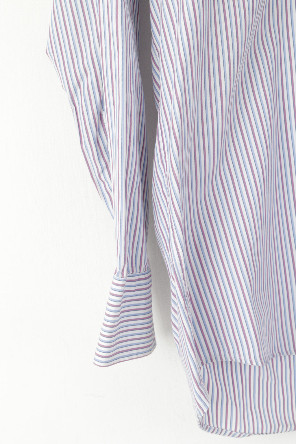 Gant Men M Casual Shirt White Blue Striped Cotton Key West Poplin Long Sleeve Top