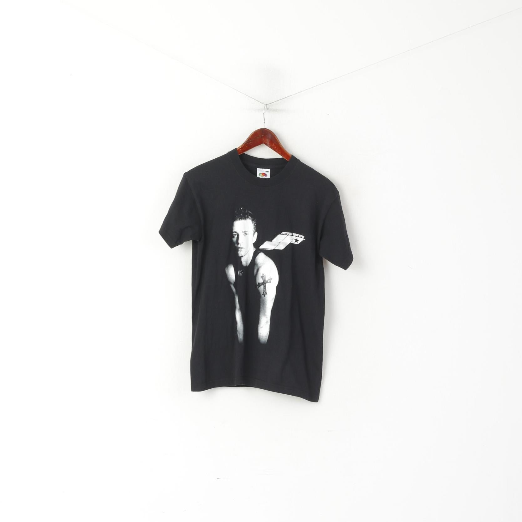 T-shirt da donna Fruit Of the Loom nera Justifield Tour 03-04 Top Justin Timberlake