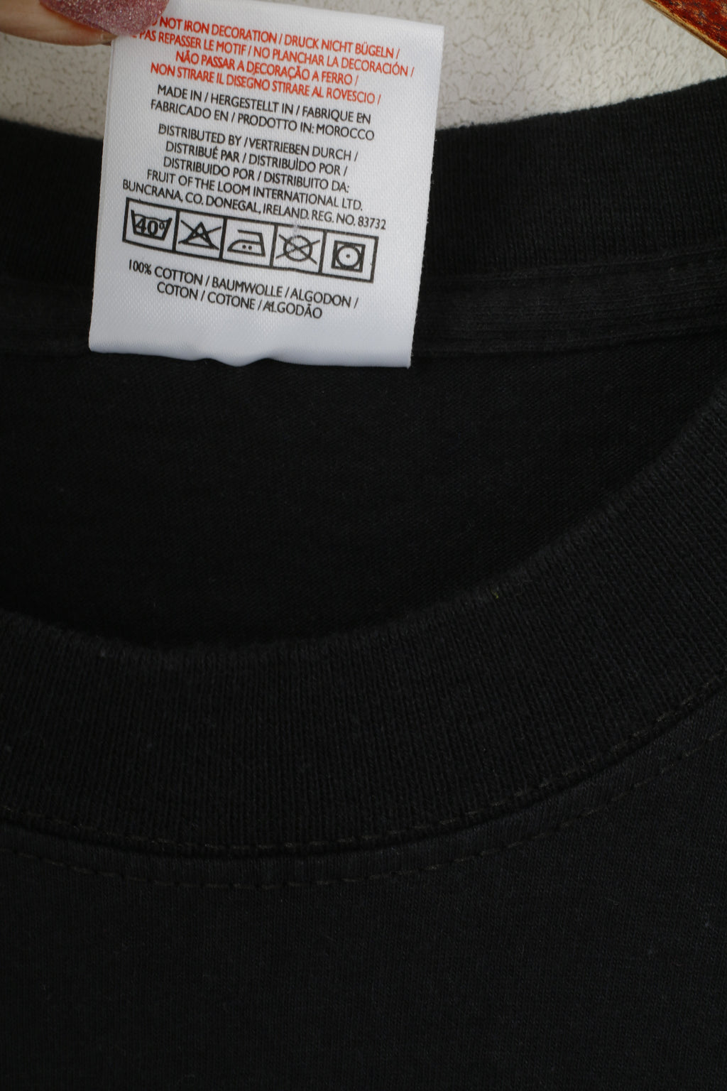 T-shirt da donna Fruit Of the Loom nera Justifield Tour 03-04 Top Justin Timberlake