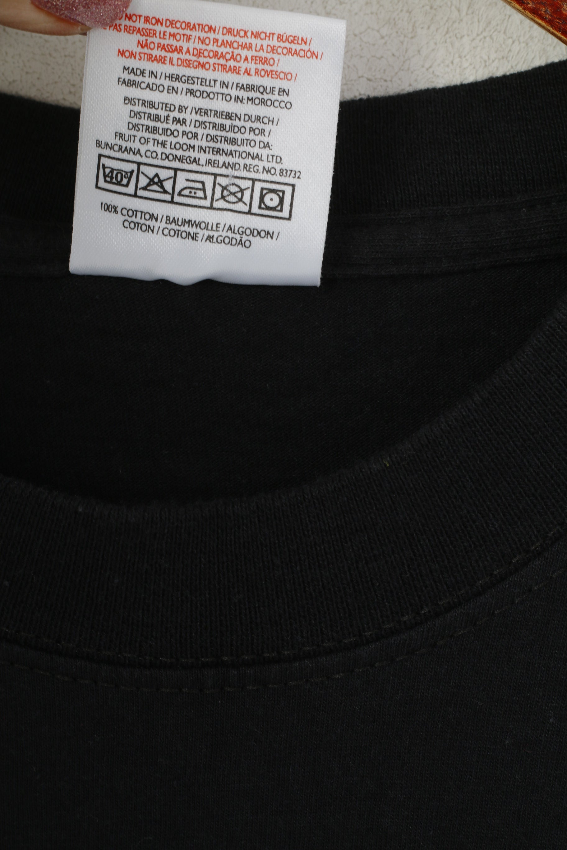 T-shirt da donna Fruit Of the Loom nera Justifield Tour 03-04 Top Justin Timberlake