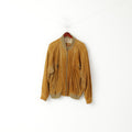 Montes Uomo 52 L Bomber Giacca in pelle scamosciata vintage con cerniera intera Top classico