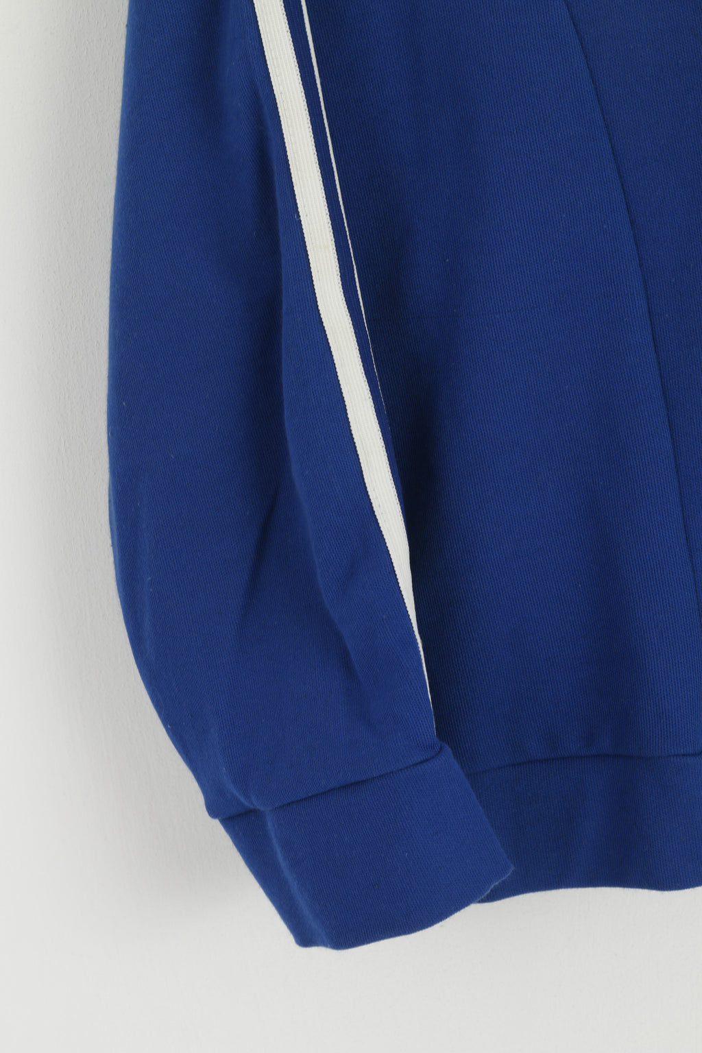 Adidas Femmes 5 M/L Sweatshirt vintage années 80 Marine Coton Fabriqué en Yougoslavie Top