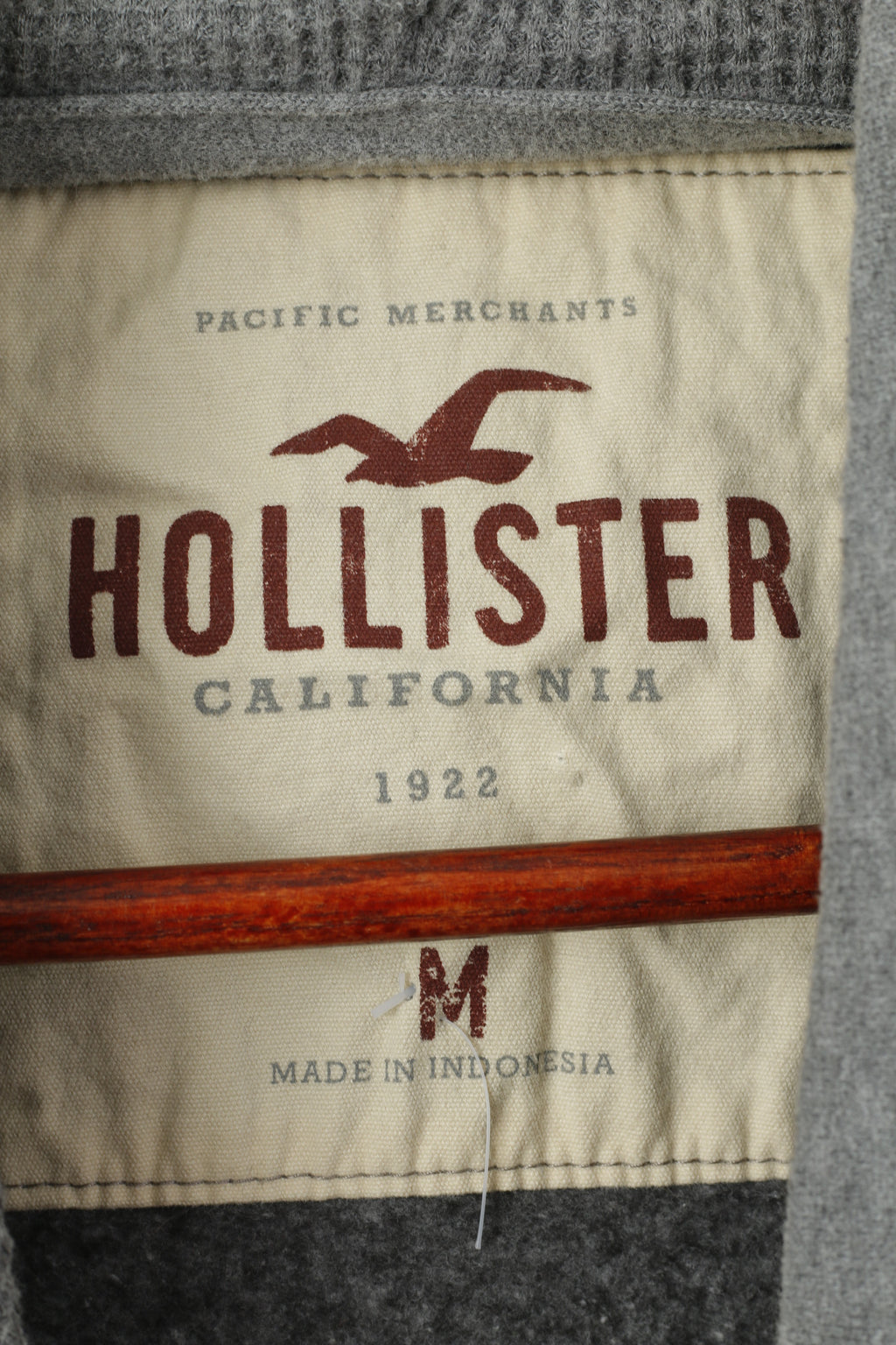 Felpa Hollister da donna M Felpa in cotone grigio con cappuccio con logo Soft Top con tasca a marsupio