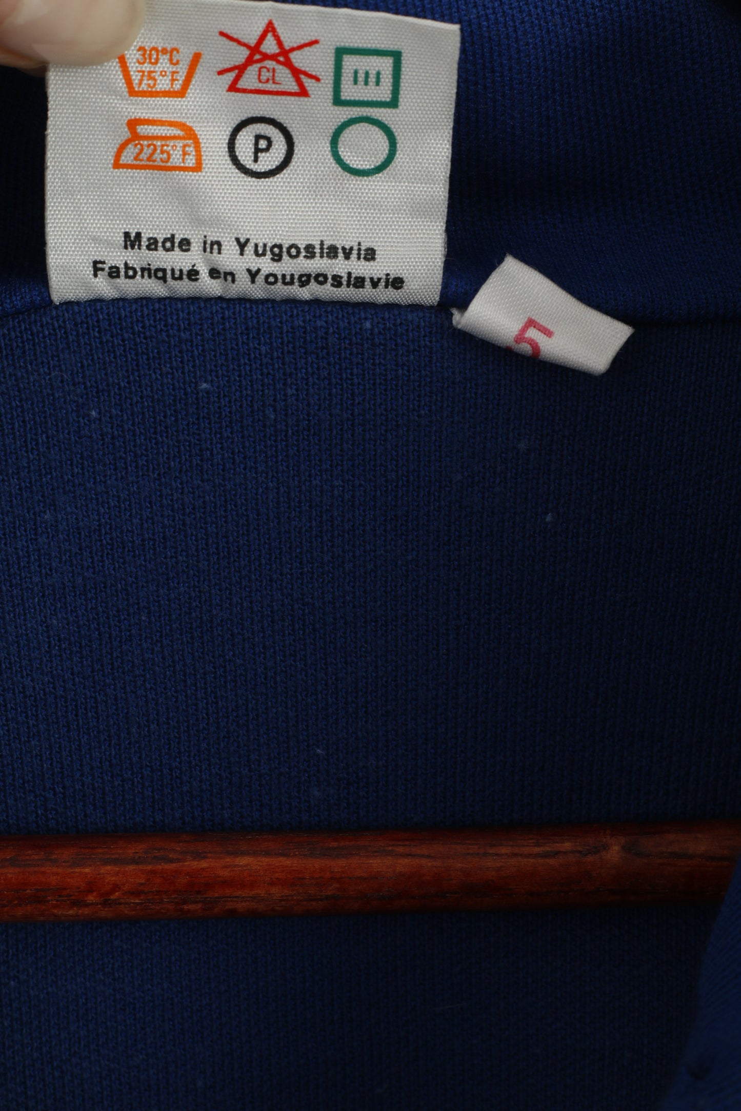 Adidas Women 5 M/L Sweatshirt Vintage 80s Navy Cotton Made in Yugoslavia Top