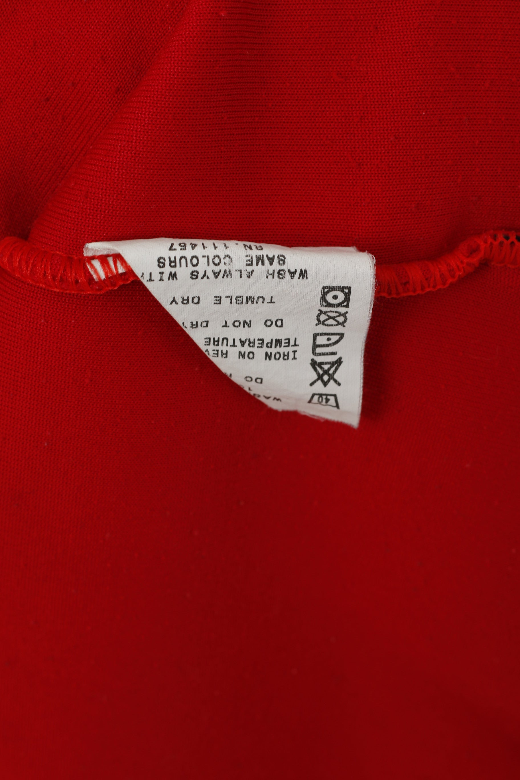 F.LLI Campagnolo Women L Fleece Top Red Zip Neck Activewear Plain Top