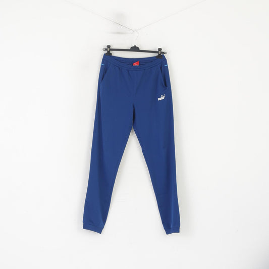 Puma Pantalon de survêtement M pour homme Bleu marine brillant rétro Activewear Pantalon vintage d'entraînement