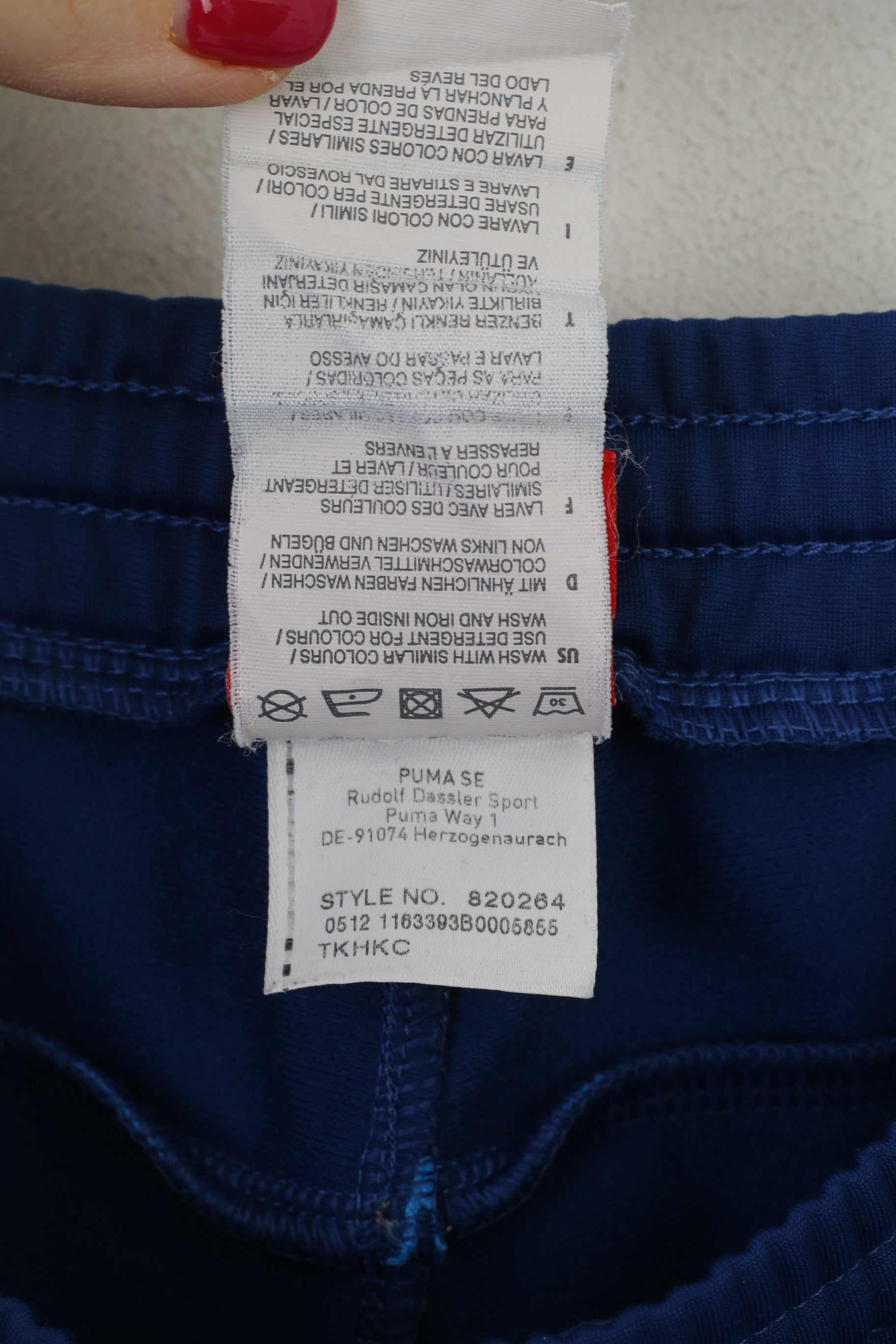 Puma Pantalon de survêtement M pour homme Bleu marine brillant rétro Activewear Pantalon vintage d'entraînement