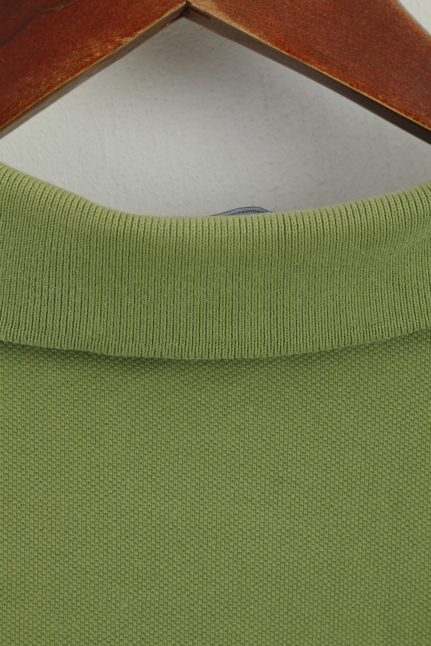 Fred Perry Hommes XS Polo Vert Coton Piqué Manches Courtes Haut Uni