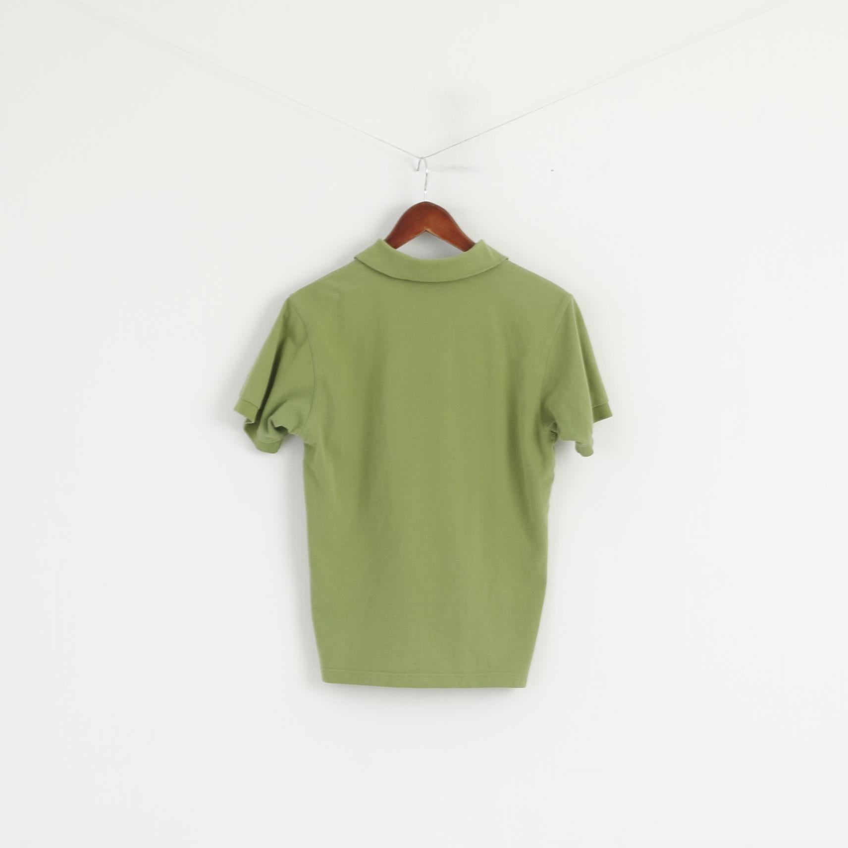 Fred Perry Men XS Polo Shirt Green Cotton Pique Short Sleeve Plain Top