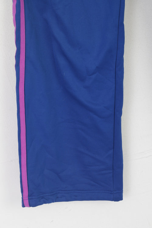 Adidas Women 16 18 L Sweatpants Blue Shiny Vintage Sportswear Retro Trousers